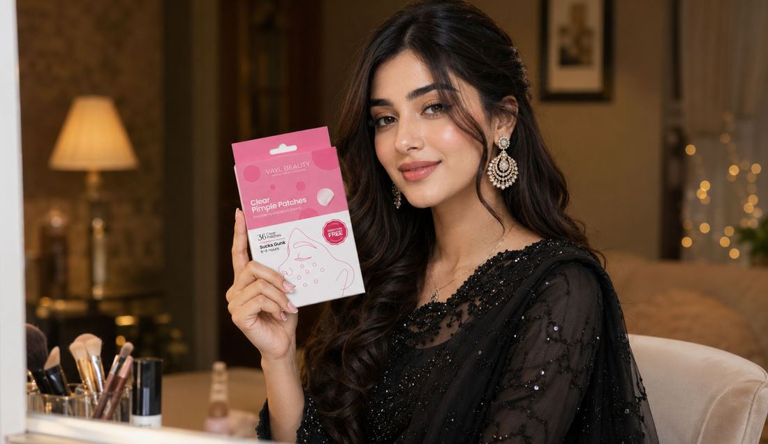 Wearing a pimple patch under makeup - how to apply VAYL Clear Pimple Patch before foundation