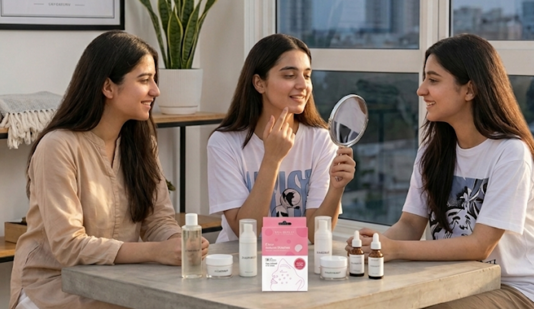 Skincare routine for oily skin in Pakistan - morning and evening steps VAYL Beauty