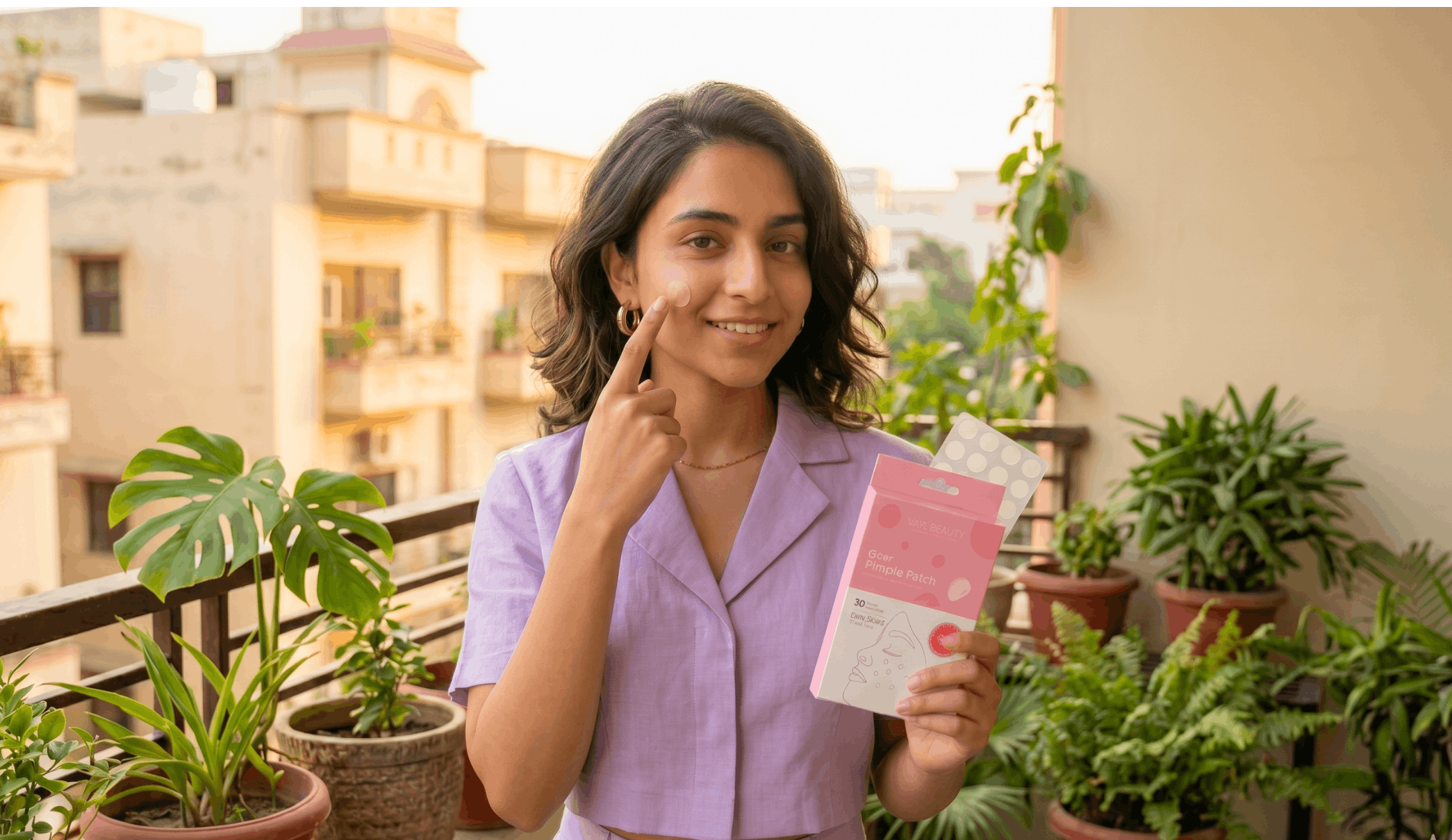 Stop popping pimples - acne treatment at home Pakistan with VAYL Clear Pimple Patch