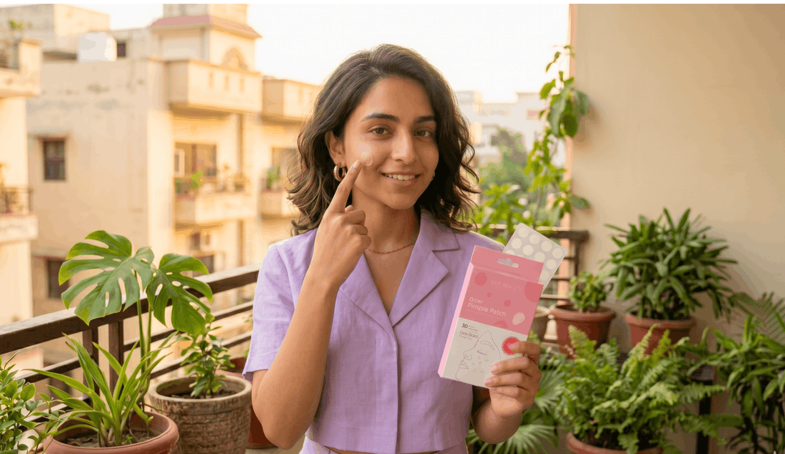 Stop popping pimples - acne treatment at home Pakistan with VAYL Clear Pimple Patch