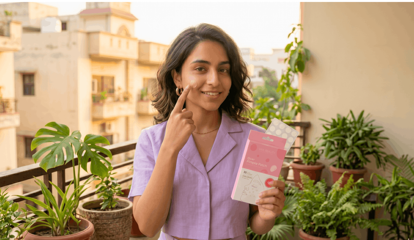 Stop popping pimples - acne treatment at home Pakistan with VAYL Clear Pimple Patch