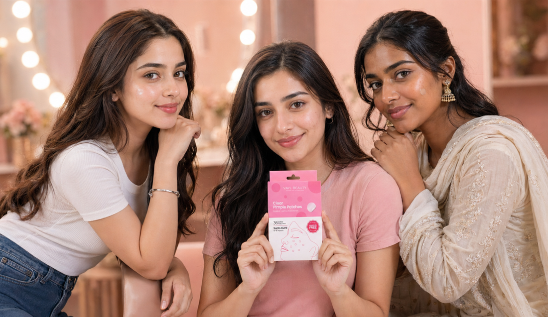 Do pimple patches work on brown skin - VAYL Clear Pimple Patch transparent on South Asian skin Pakistan