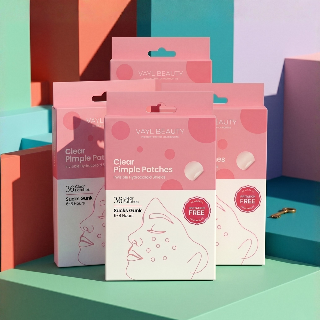 VAYL Beauty Clear Pimple Patch Bundle of 4. Best value pimple patch Pakistan, 144 hydrocolloid patches total.